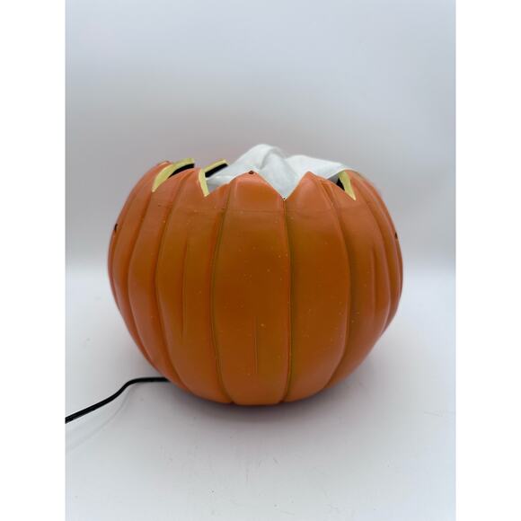Vintage Gemmy Halloween Flame Light and Sounds Pumpkin 2002 With Box - Picture 8 of 16